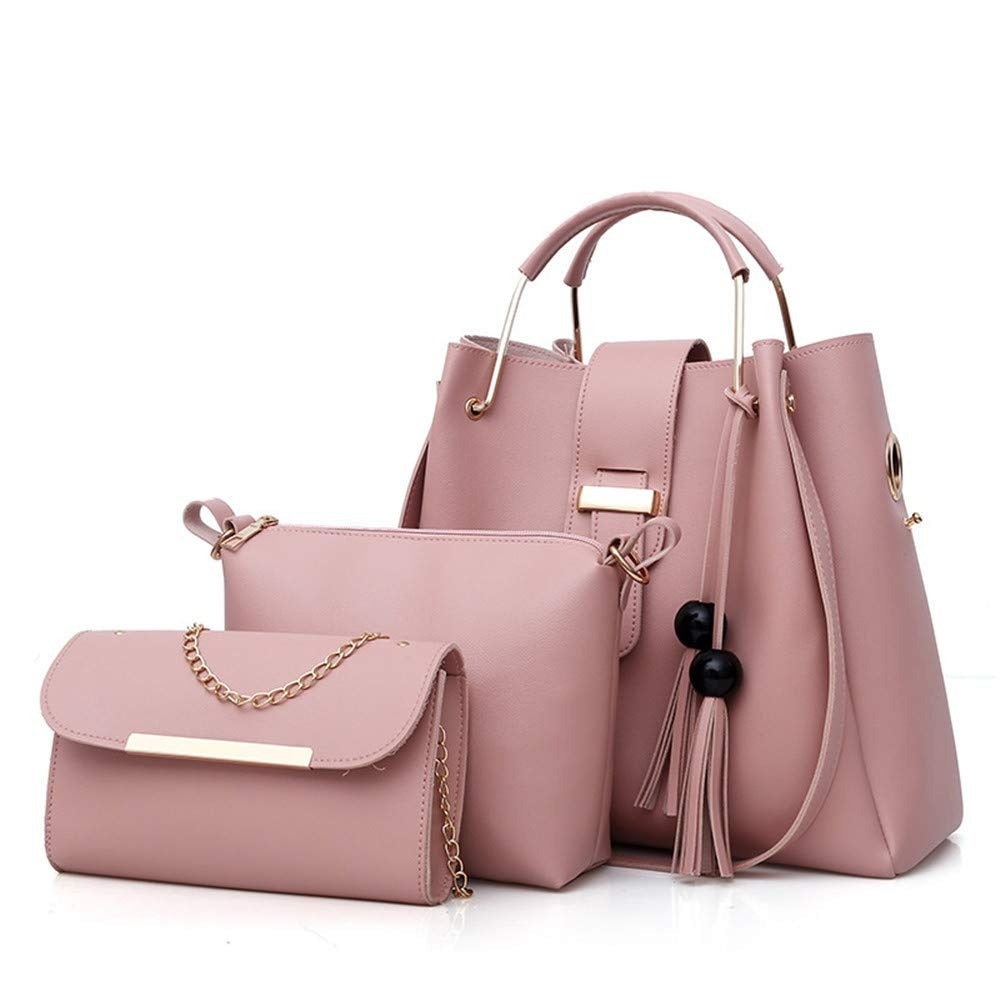 Bag Set Tassel Tote Clutch Satchel Top Handle Shoulder Bag