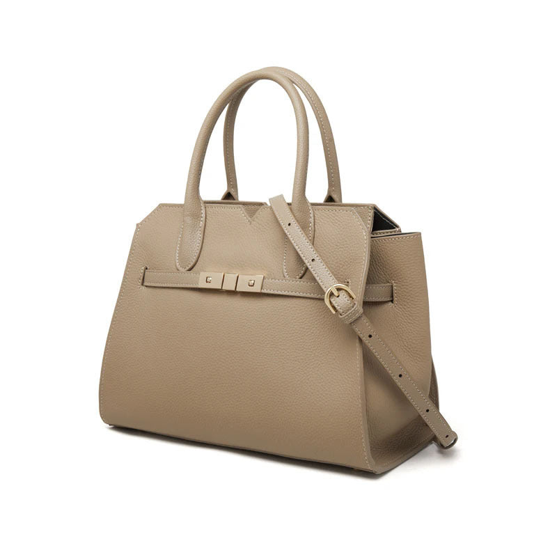 Premium-Look Handbag Womens Top-Grain Leather Tote Bag